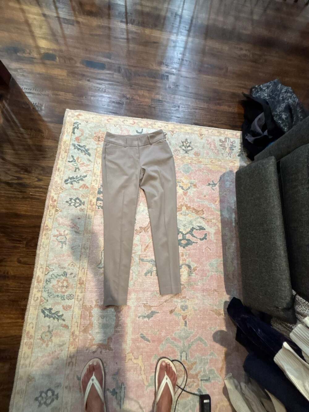 Ivanka Trump Women's Slim Fit Ankle Dress Pants, Beige, Size 4
